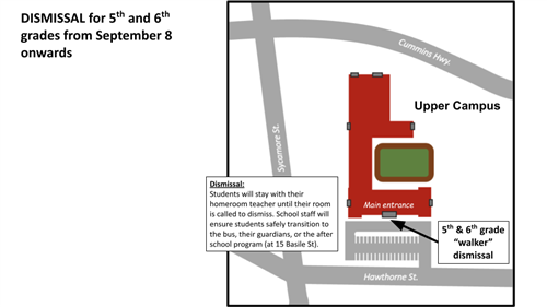 upper campus dismissal english